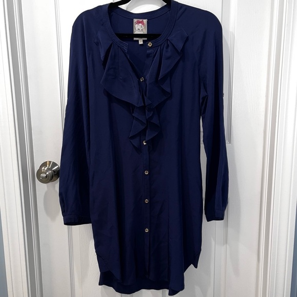 Yoana Baraschi Silk Ruffled Dress | Small - Picture 1 of 10